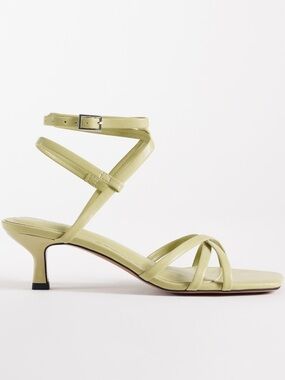 NWT ASOS DESIGN Haze strappy kitten heel sandals in sage